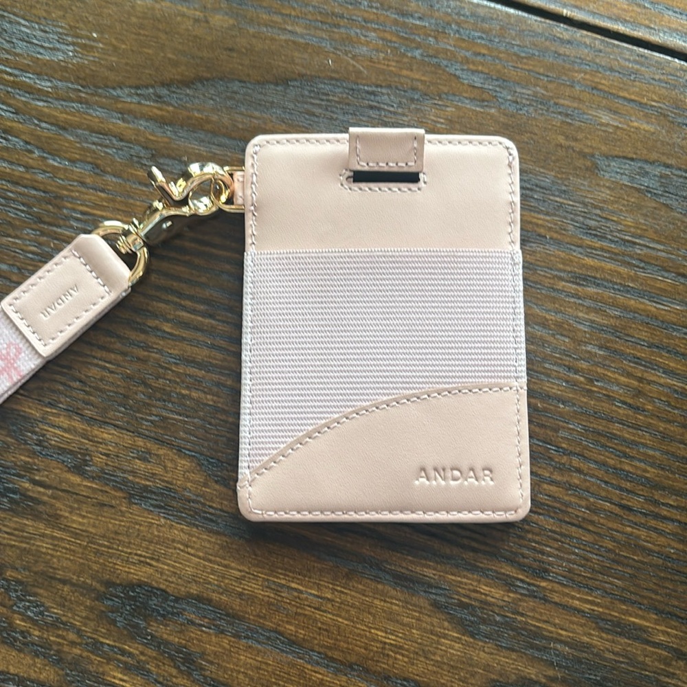 Andar The Ari Chic Pink Card Holder with Wrist Strap